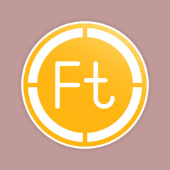 Obraz premium Florint coin icons. Hungarian money symbol, creative currency icons with gradient fill effect.