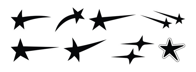 stars move object retro futuristic