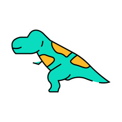 tyrannosaurus rex dinosaur animal line icon vector. tyrannosaurus rex dinosaur animal sign. isolated symbol illustration