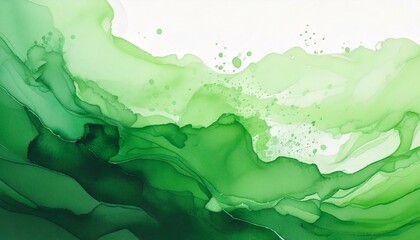 Obraz premium green ink splashes on white, green water splashes, green water splash, green water splash isolated, green watercolor paint splashes, green watercolor splashes, abstract watercolor background