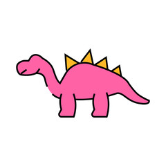 stegosaurus dinosaur animal line icon vector. stegosaurus dinosaur animal sign. isolated symbol illustration