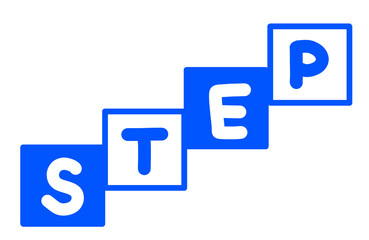 階段のステップアップのイラスト