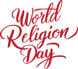 Typographic Silhouette for World Religion Day