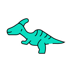parasaurolophus dinosaur animal line icon vector. parasaurolophus dinosaur animal sign. isolated symbol illustration