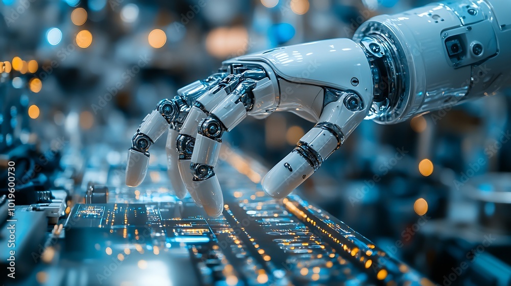 Poster businessman using technology AI for working tools Chat bot Chat with AI using technology smart robot AI artificial intelligence to generate something or Help solve work problems : Generative AI