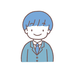 ほほ笑むスーツの男性