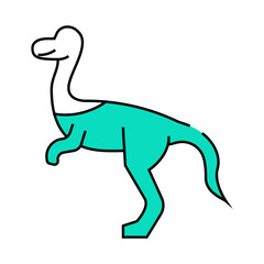 compsognathus dinosaur animal line icon vector. compsognathus dinosaur animal sign. isolated symbol illustration