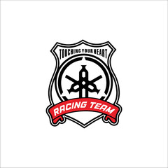 Obraz premium The logo element says touching your heart, racing team