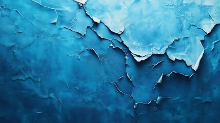 Blue torn poster close up : Generative AI