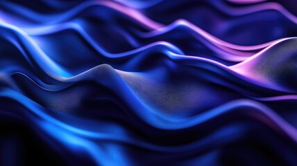 Obraz premium Abstract Wavy Surface with Blue and Purple Hues