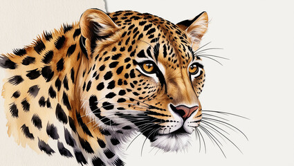 Obraz premium leopard in front of background