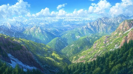 Obraz premium Serenity in Majestic Mountain Landscape