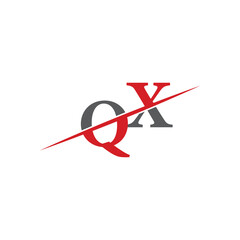 QX Minimalist Logo with Dynamic Diagonal Line