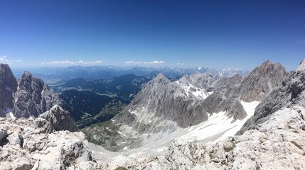Stunning Mountain Landscape Under Clear Blue Sky