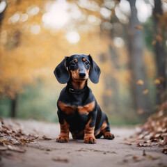 Cute Dachshund Dog Photograph Closeup