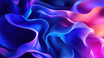 Obraz premium Abstract Blue and Pink Wavy Fabric Texture