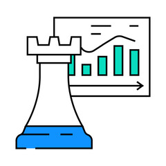 investment strategy financial advisor line icon vector. investment strategy financial advisor sign. isolated symbol illustration