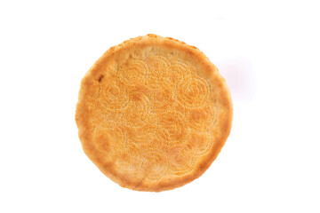 naan bread isolated on white background.  Traditional food in Xinjiang, China