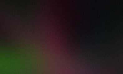Magenta green abstract dark color spot grainy gradient backdrop design. Elegant glowing wave shaped noisy gradient with bright, glow, Vibrant, noise colors banner or poster