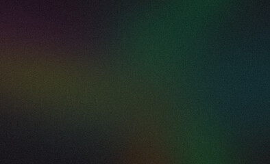 Green purple abstract dark color spot grainy gradient backdrop design. Elegant glowing wave shaped noisy gradient with bright, glow, Vibrant, noise colors banner or poster