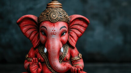 Obraz premium Ganesha Surrounded by Cultural Symbols