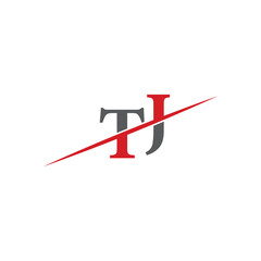 TJ Minimalist Logo with Dynamic Diagonal Line