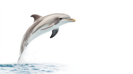 Obraz premium Dolphin jumping out of water, showcasing its agility and grace