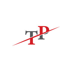TP Minimalist Logo with Dynamic Diagonal Line