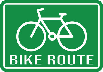  green bike sign bike route vector design
