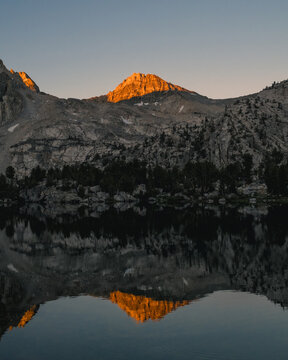 Sunrise at Rae Lakes