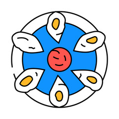 Obraz premium oyster bar sea cuisine line icon vector. oyster bar sea cuisine sign. isolated symbol illustration