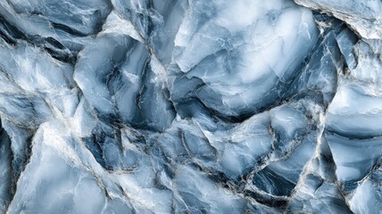 Abstract Blue and White Veined Stone Texture