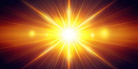 Obraz premium Abstract Golden Radiance A Digital Representation of a Sunburst with Soft-Focus Glow and Vibrant Hues