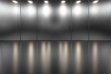Obraz premium sleek silver metallic gradient background transitioning smoothly into a blurred chrome finish creating a polished surface ideal for banner designs and contemporary visual presentations