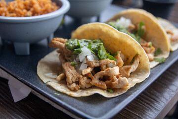 Trio of Chicken Tacos