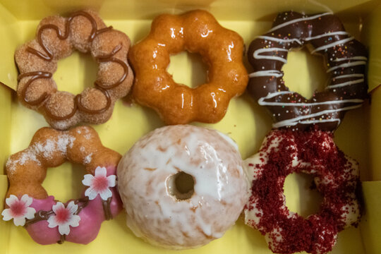 Mochi donuts in a box