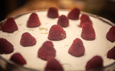 Top of A Raspberry Cake