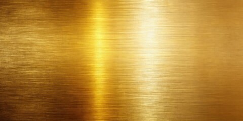 Fototapeta premium Metallic Gold Texture with Horizontal Brushed Lines and a Centered Light Reflection