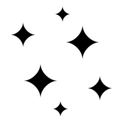 Elements of stars in black based color