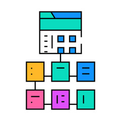 sitemap seo line icon vector. sitemap seo sign. isolated symbol illustration