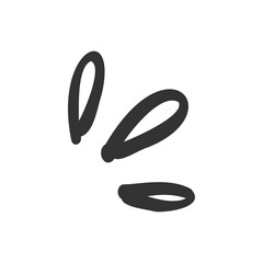 手描きのモノクロ線画汗マーク