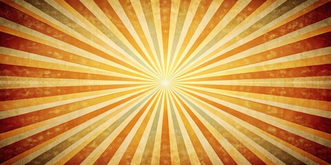 Fototapeta premium Abstract Vintage Sunburst Background with Grunge Texture and Radiating Stripes