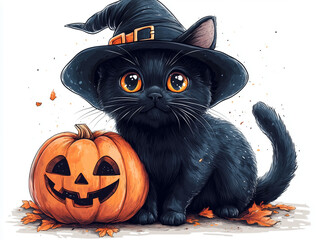 halloween background with pumpkins