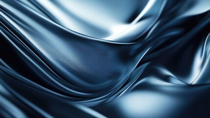 Obraz premium Abstract Wavy Pattern in Deep Blue Hues