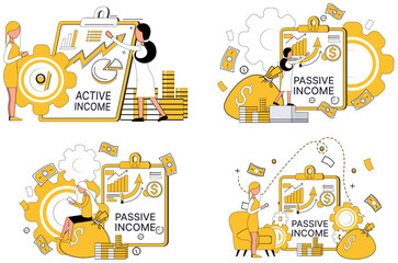 Salary earnings vector illustration. Earn, silent decree, reverberates through annals salary earnings history Revenue, heartbeat, pulses through arteries economy, powered by salary earnings