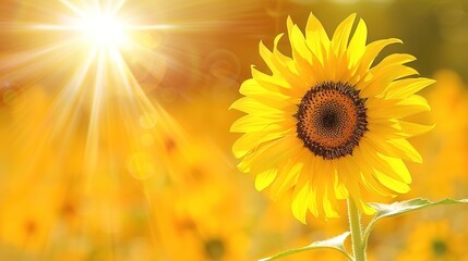 Obraz premium Simple Design on Sunny Background - a bright and cheerful visual. The simple yet appealing design stands out against the warm sunny backdrop.