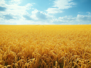Naklejka premium golden wheat field