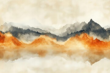 soft watercolor abstract in light brown and beige tones evoking the calmness of autumn with gentle brushstrokes and a serene artistic vibe perfect for a soothing wallpaper