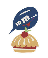 Cherry Pie With Thought Bubble