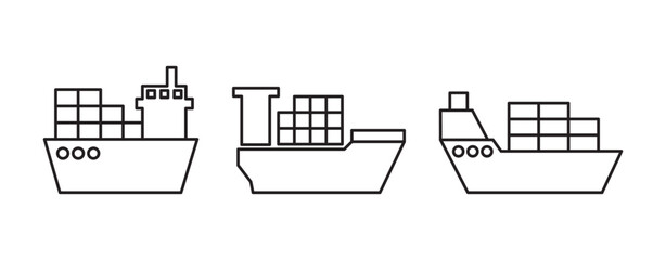 ship cargo outline icon
